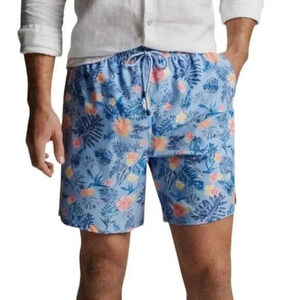 NWT PETER MILLAR Blue Sound Moanalua Swim Trunks Blue Size S retail $100